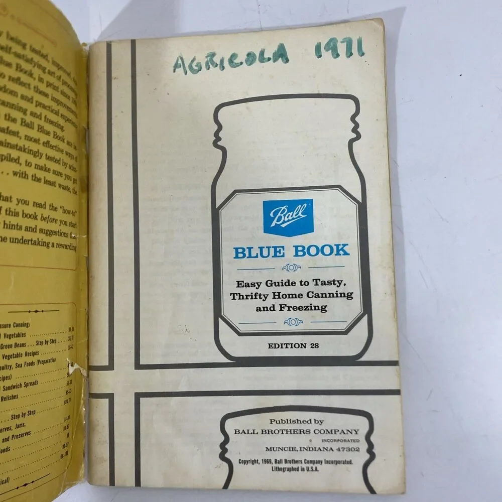 Vintage Ball Canning Guide Recipes Blue Book 1969